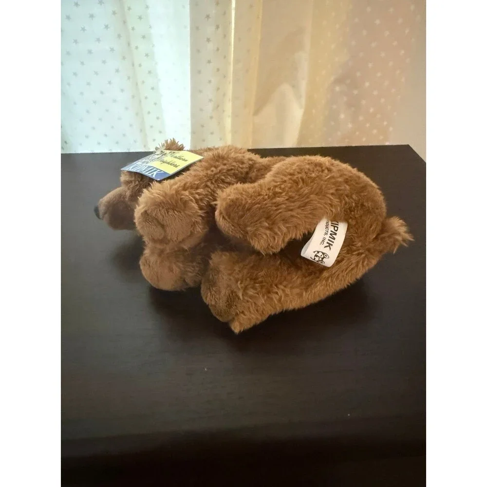 Kipmik Plush Brown Grizzly Bear Souvenir Stuffed Animal Toy 5” New